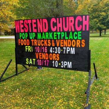 Portable Restaurant Sign for Place of Worship